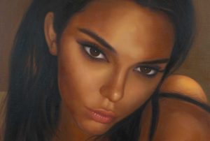 Detail from painting called Kendall With Candle